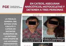 En cateos, aseguran narcóticos, motocicletas y detienen a tres personas