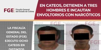 En cateos, detienen a tres hombres e incautan envoltorios con narcóticos
