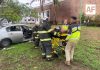 Atienden UEPC Colima y CRUM volcadura en autopista, en Loma de Juárez