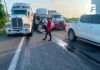 Accidente vehicular en autopista afecta circulación vial en dirección a Manzanillo; atienden UEPC Colima y CRUM a personas lesionadas