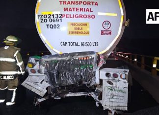 Continúan labores tras choque de dos tráileres cisterna en la autopista Guadalajara-Colima; realizarán trasvase de gasolina