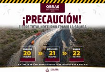 Seidum Colima alerta por cierre total nocturno en el tramo ‘La Salada’, este sábado, domingo y lunes