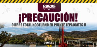 Seidum informa cierre total nocturno en el puente ‘Tepalcates II’ este domingo, por trabajos en autopista Colima-Manzanillo