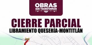 Alerta Seidum Colima por cierre parcial del libramiento Quesería-Montitlán, a partir de hoy y hasta el jueves