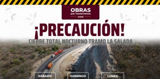 Seidum Colima alerta por cierre total nocturno en el tramo ‘La Salada’, este sábado, domingo y lunes