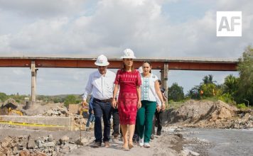 Indira y Claudia supervisan avances de la presa derivadora de Armería; invierten más de 270 mdp