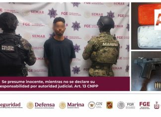 Mesa de Coordinación Estatal informa detención de presunto sicario del Cártel de Sinaloa con droga, un arma y cartuchos