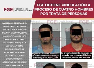 FGE obtiene vinculación a proceso de cuatro hombres por presunta trata de personas