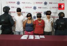 Detienen a cuatro personas y aseguran dosis de fentanilo y metanfetamina en Colima