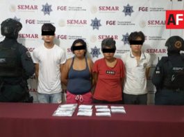 Detienen a cuatro personas y aseguran dosis de fentanilo y metanfetamina en Colima