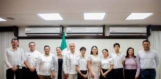 Indira Vizcaíno recibió a estudiantes colimenses que participarán en Olimpiada Internacional en Londres
