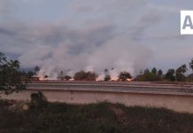 Reportan incendio en vertedero de basura temporal en Tecomán, Colima