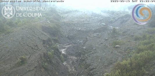 Lluvias incrementan riesgo de lahares en barrancas del Volcán de Colima: CUEV-UdeC