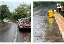 Realizan trabajos de desazolve tras inundación en puente de la carretera Quesería-Tonila