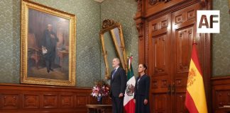 Presidenta Claudia Sheinbaum recibe en Palacio Nacional al rey Felipe VI