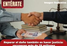 Reparar el daño también es hacer justicia: recuperan más de 28 millones de pesos para víctimas