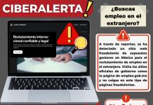 Alertan por sitio falso que ofrece empleos en el extranjero