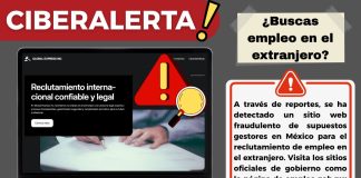 Alertan por sitio falso que ofrece empleos en el extranjero