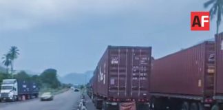 8 mil tráileres quedaron atorados en la carretera Armería – Colima