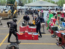 Destruyen 721 máquinas tragamonedas en Michoacán; son pérdidas de 100 MdP para la delincuencia