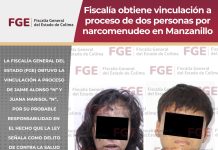Fiscalía obtiene vinculación a proceso de dos personas por narcomenudeo en Manzanillo