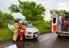 Volcadura deja dos personas lesionadas en el libramiento Griselda Álvarez