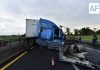 Choque entre dos tráileres y dos vehículos deja al menos dos lesionados en autopista Guadalajara–Tepatitlán