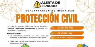 Alertan por fraude telefónico; delincuentes se hacen pasar por Protección Civil de Colima para exigir depósitos