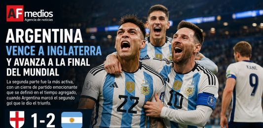 Argentina vence a Inglaterra y avanza a la final del Mundial; enfrentará a España por la Copa