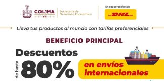 Sedeco y DHL invitan a empresas colimenses a acceder a descuentos de hasta 80% en envíos internacionales