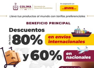 Sedeco y DHL invitan a empresas colimenses a acceder a descuentos de hasta 80% en envíos internacionales