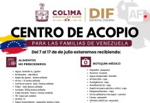 Gobierno del Estado de Colima abrió centro de acopio para apoyar a familias damnificadas en Venezuela