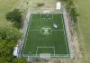 Gobernadora de Colima entregó cancha de futbol 5 en San Joaquín, Cuauhtémoc