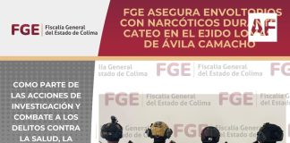 FGE asegura envoltorios con narcóticos durante cateo en el ejido Lomas de Ávila Camacho