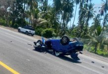 Una persona muere y tres más resultan lesionadas en accidente sobre la carretera Tecomán–Manzanillo