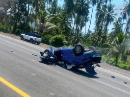 Una persona muere y tres más resultan lesionadas en accidente sobre la carretera Tecomán–Manzanillo