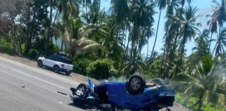 Una persona muere y tres más resultan lesionadas en accidente sobre la carretera Tecomán–Manzanillo