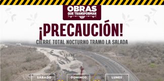 Seidum Colima informa cierre total nocturno en ‘La Salada’ este sábado, domingo y lunes