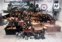 Aseguran Ejército, Guardia Nacional y FGR arsenal con 81 armas y casi 275 mil cartuchos en Sonora