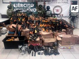 Aseguran Ejército, Guardia Nacional y FGR arsenal con 81 armas y casi 275 mil cartuchos en Sonora