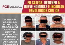 En cateos, detienen a nueve hombres e incautan envoltorios con ICE