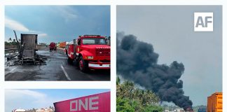 Sofocan incendio de tractocamión en autopista Colima-Manzanillo; no hay lesionados