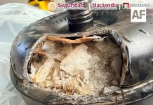 ANAM asegura tres kilos de metanfetamina ocultos en estructura metálica en el Aeropuerto de Toluca