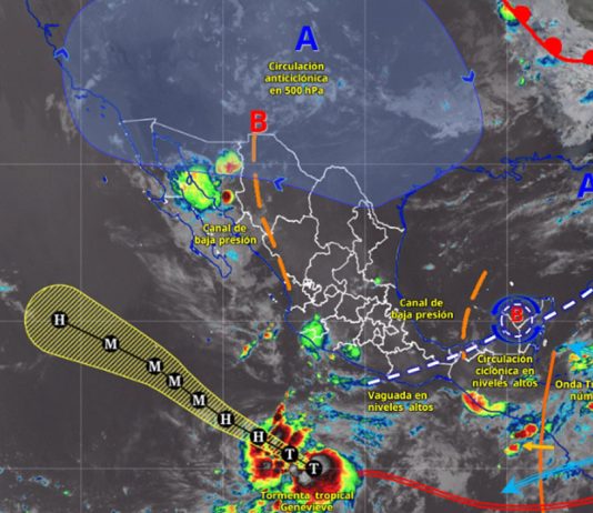 CNPC exhorta a habitantes de Colima y estados del Pacífico a extremar precauciones por pronóstico de lluvias muy fuertes