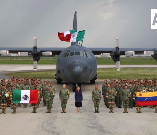 Sheinbaum reconoce al agrupamiento «Yumare» por apoyo en Venezuela tras terremotos