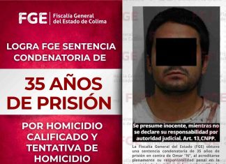 Logra Fiscalía General del Estado sentencia condenatoria de 35 años de prisión por homicidio calificado y tentativa de homicidio calificado
