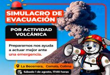 UEPC Colima realizará simulacro de evacuación por actividad volcánica en La Becerrera