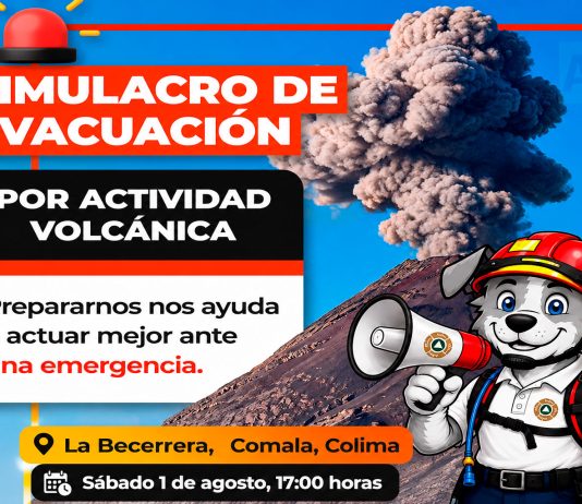 UEPC Colima realizará simulacro de evacuación por actividad volcánica en La Becerrera
