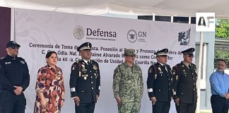 Coronel Jaime Alvarado Reséndiz asume el mando de la 40/a Coordinación de Unidad de la Guardia Nacional en Colima