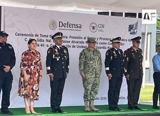 Coronel Jaime Alvarado Reséndiz asume el mando de la 40/a Coordinación de Unidad de la Guardia Nacional en Colima